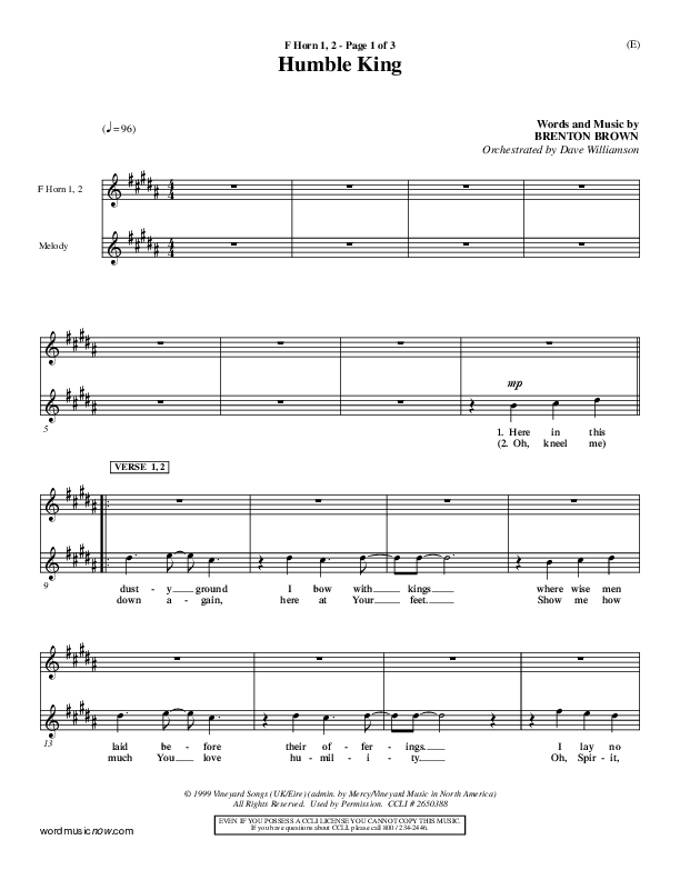 Humble King French Horn 1/2 (Brenton Brown)