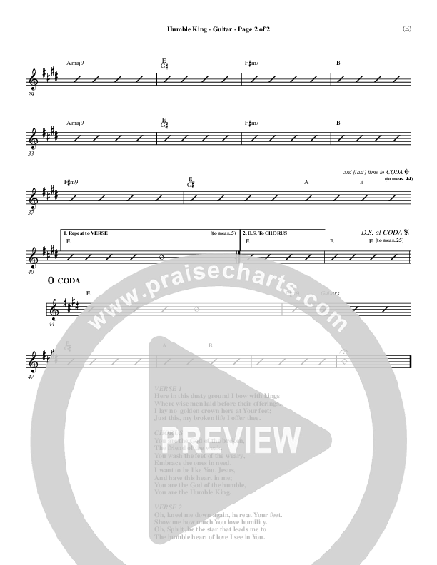 Humble King Guitar (Brenton Brown)