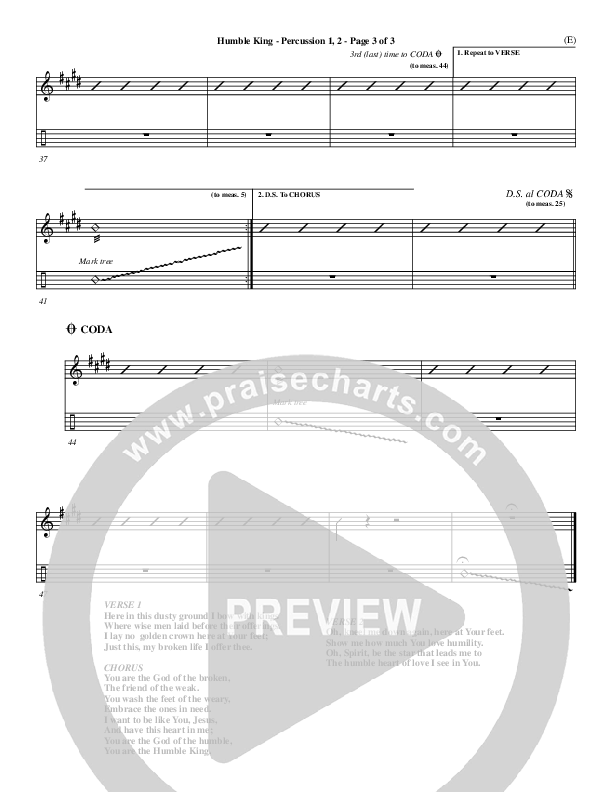 Humble King Percussion 1/2 (Brenton Brown)