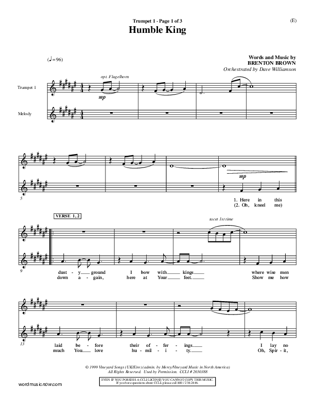 Humble King Trumpet 1 (Brenton Brown)