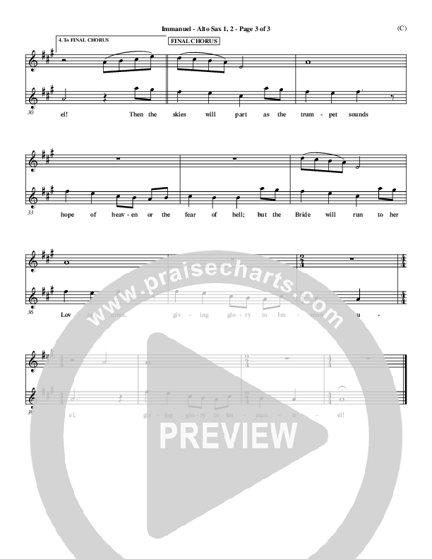 Immanuel Alto Sax 1/2 (Stuart Townend)