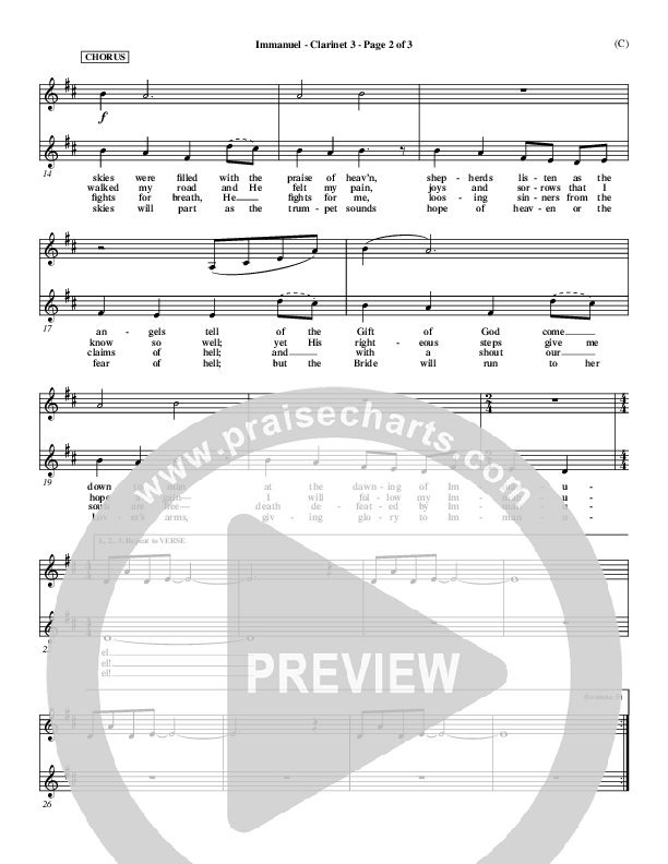 Immanuel Clarinet 3 (Stuart Townend)