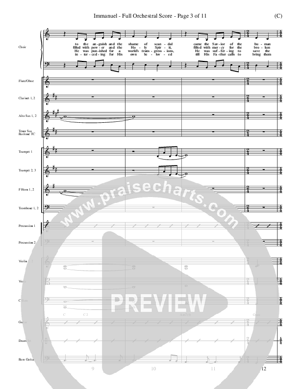 Immanuel Conductor's Score (Stuart Townend)