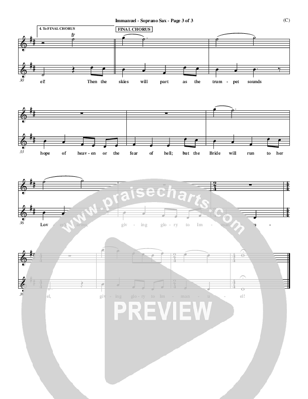 Immanuel Soprano Sax (Stuart Townend)