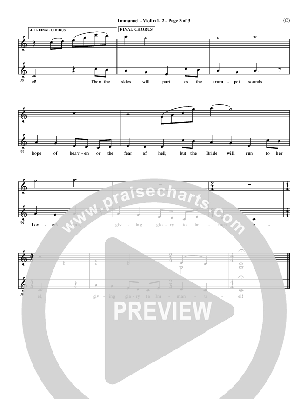 Immanuel Violin 1/2 (Stuart Townend)