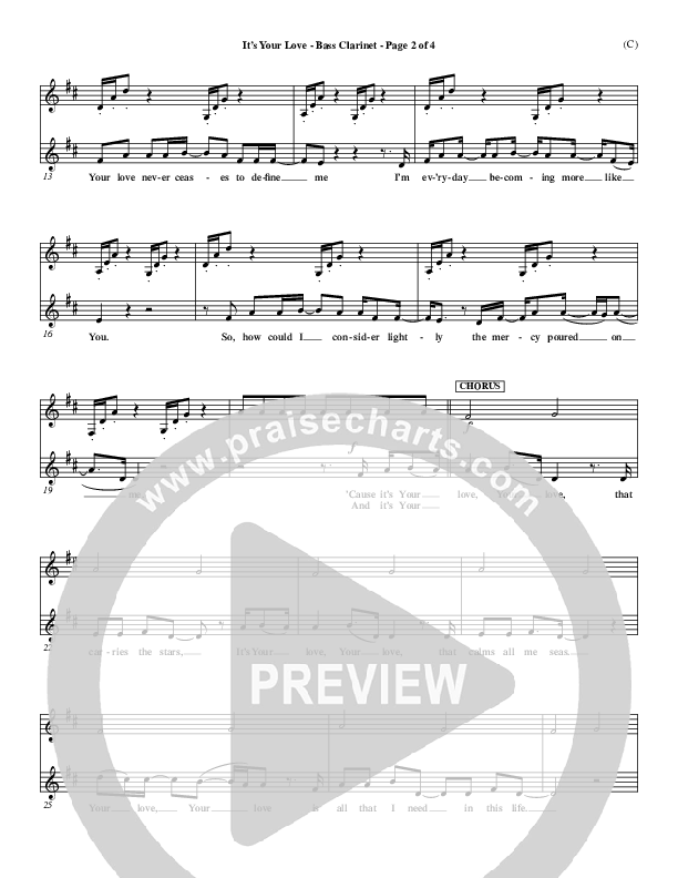 It's Your Love Bass Clarinet (Jim Wood)