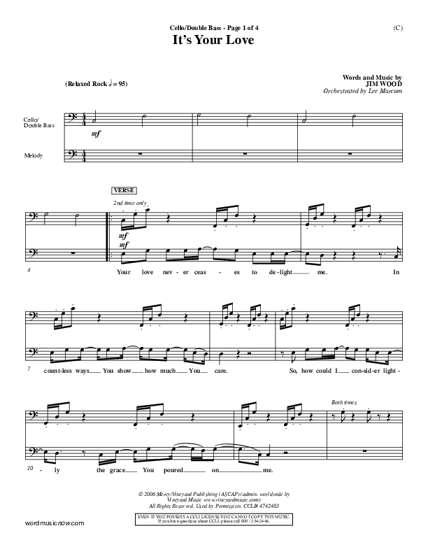 It's Your Love Cello/Bass (Jim Wood)