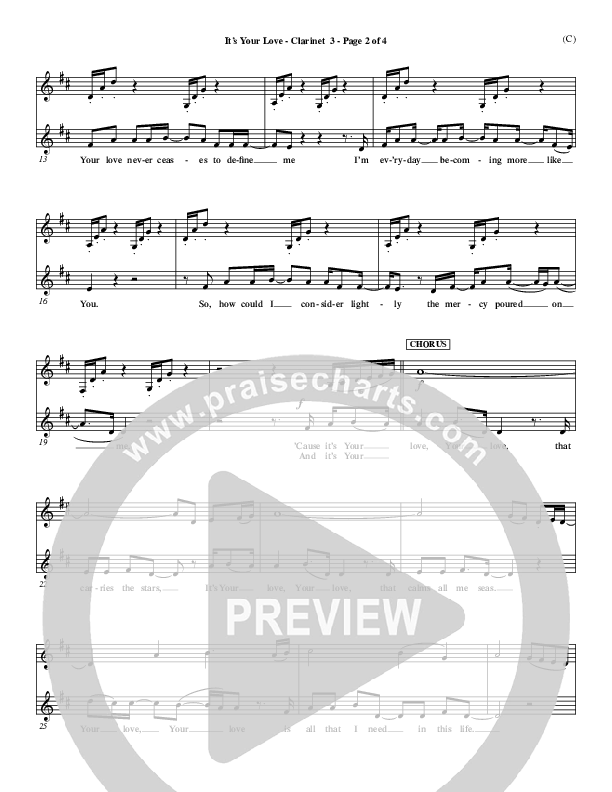 It's Your Love Clarinet 3 (Jim Wood)