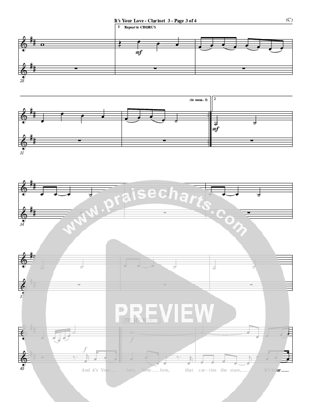 It's Your Love Clarinet 3 (Jim Wood)