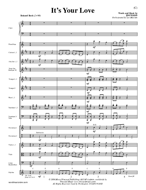 It's Your Love Orchestration (Jim Wood)