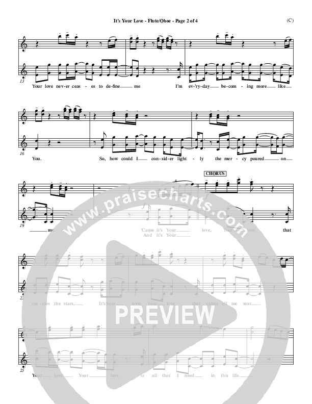 It's Your Love Flute/Oboe (Jim Wood)