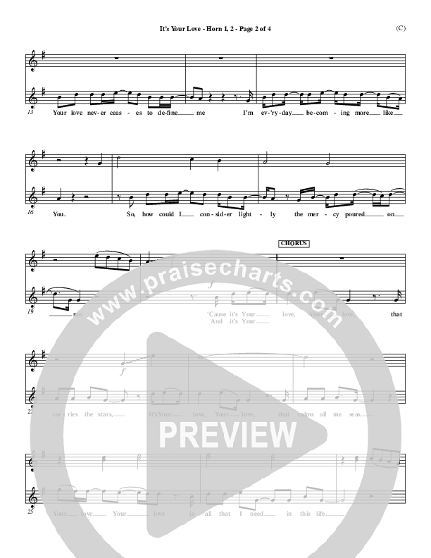 It's Your Love French Horn 1/2 (Jim Wood)