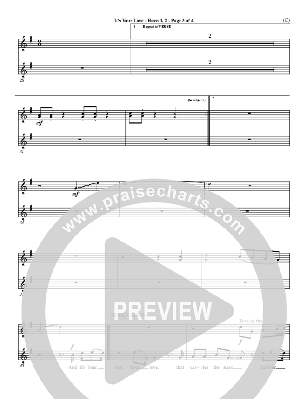 It's Your Love French Horn 1/2 (Jim Wood)