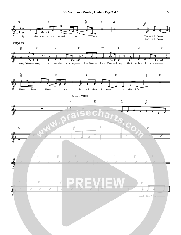 It's Your Love Lead Sheet (Jim Wood)