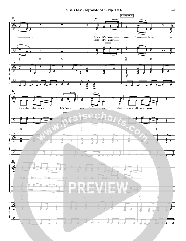 It's Your Love Piano/Vocal (SATB) (Jim Wood)