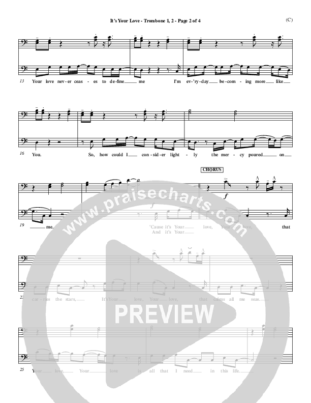 It's Your Love Trombone 1/2 (Jim Wood)