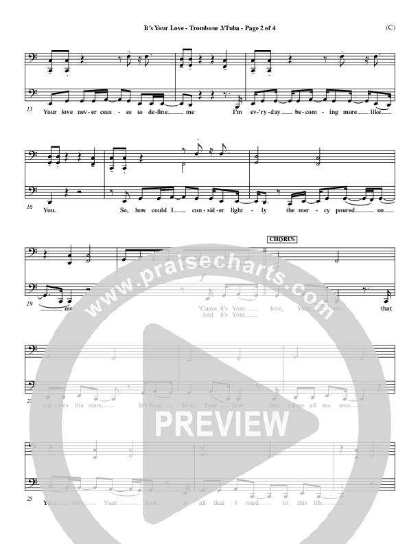 It's Your Love Trombone 3/Tuba (Jim Wood)