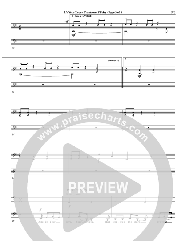 It's Your Love Trombone 3/Tuba (Jim Wood)