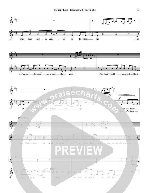 It's Your Love Trumpet 1,2 (Jim Wood)