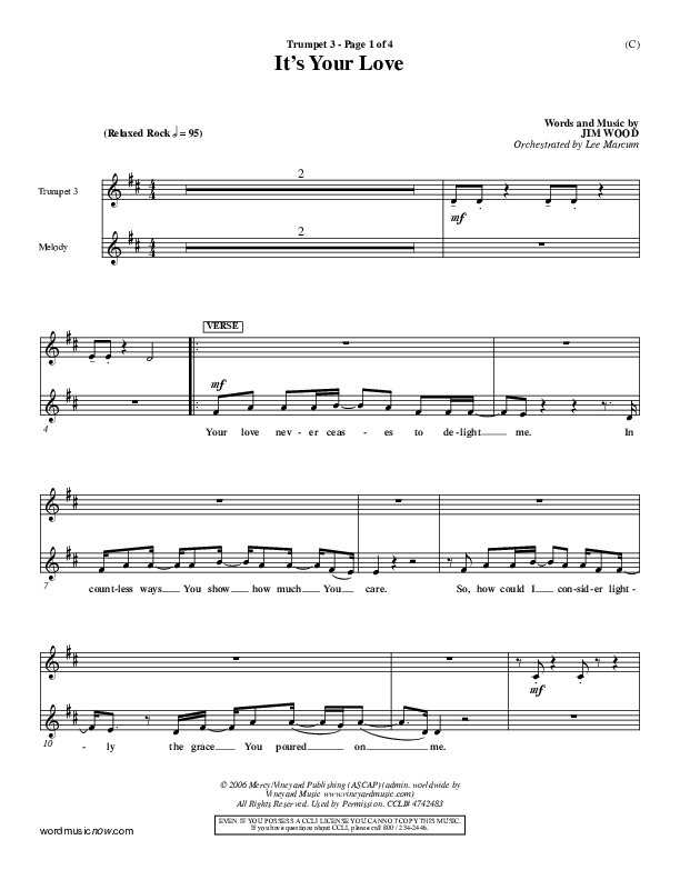 It's Your Love Trumpet 3 (Jim Wood)
