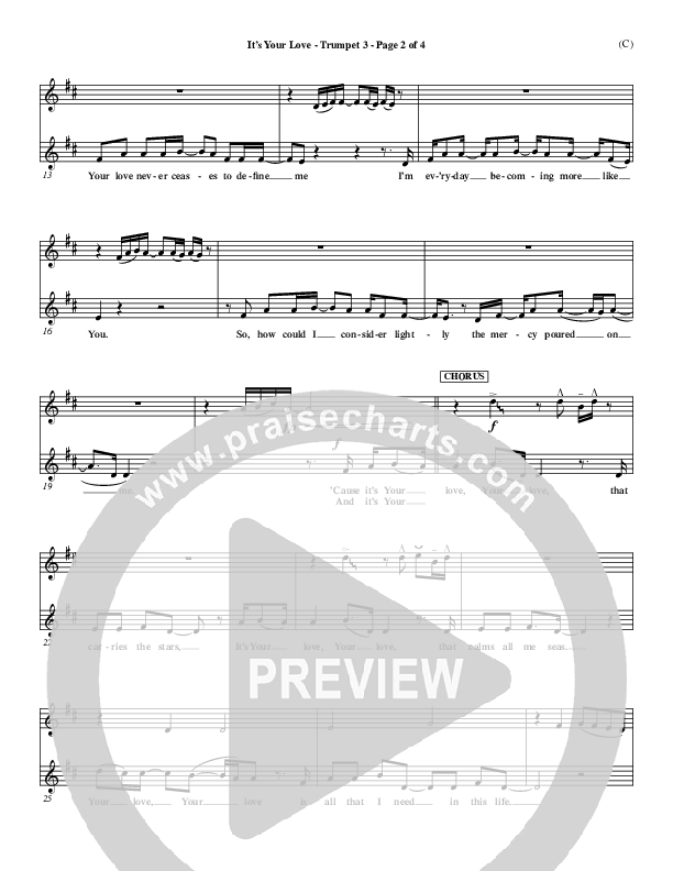 It's Your Love Trumpet 3 (Jim Wood)