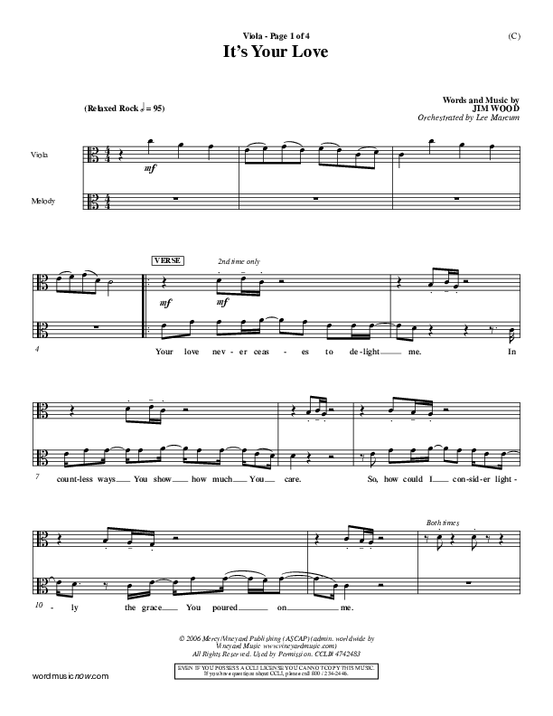 It's Your Love Viola (Jim Wood)