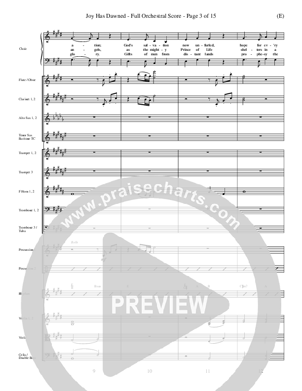 Joy Has Dawned Conductor's Score (Stuart Townend)