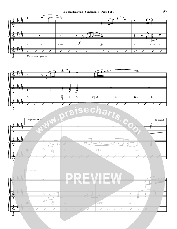 Joy Has Dawned Synth (Stuart Townend)