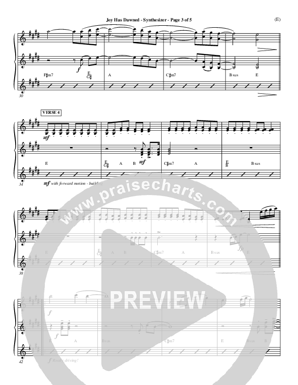 Joy Has Dawned Synth (Stuart Townend)