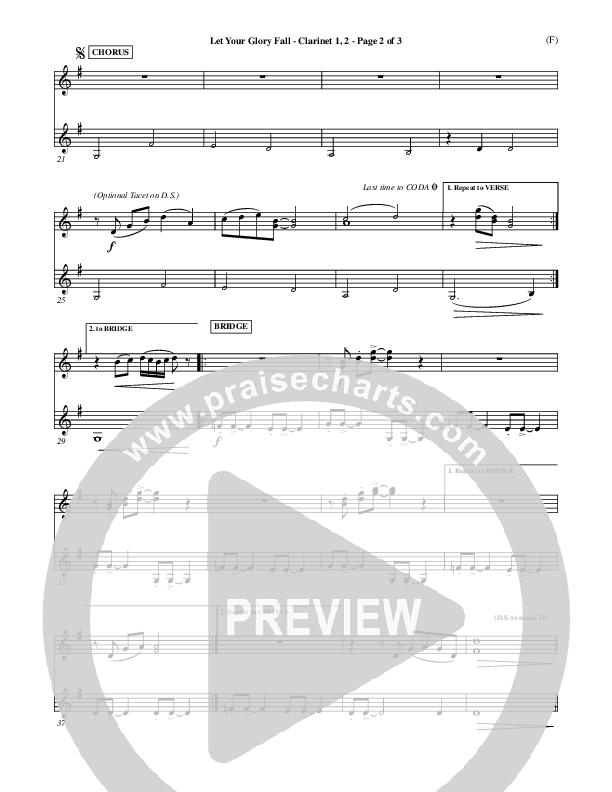 Let Your Glory Fall Clarinet 1/2 ()