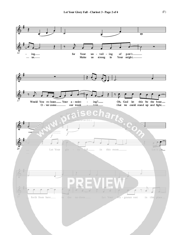Let Your Glory Fall Clarinet 3 ()