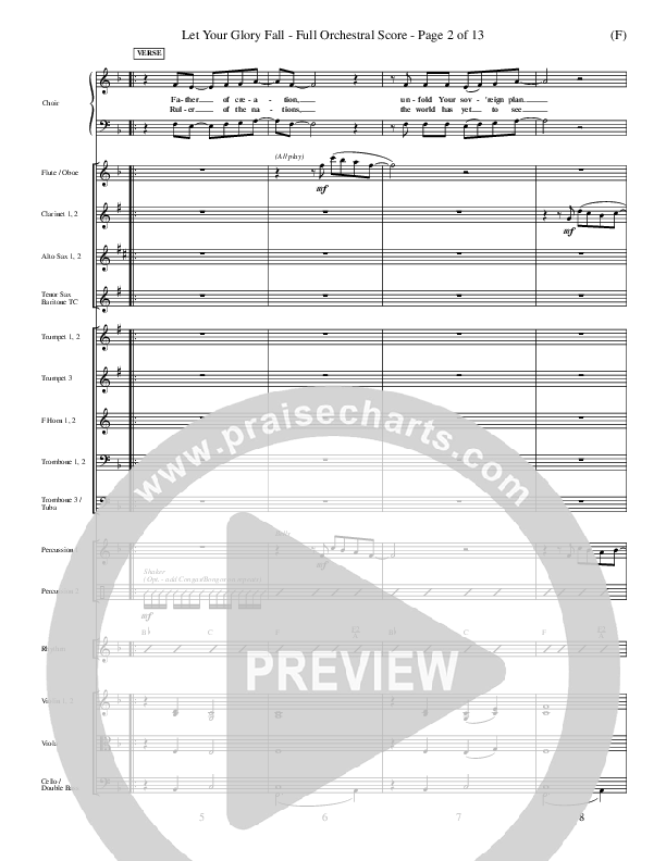 Let Your Glory Fall Conductor's Score ()