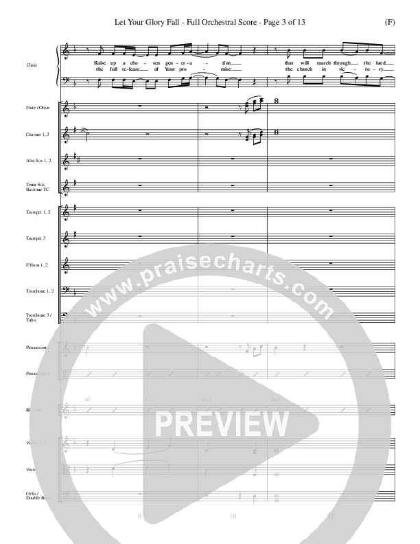 Let Your Glory Fall Conductor's Score ()
