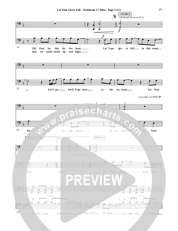 Let Your Glory Fall Trombone 3/Tuba ()