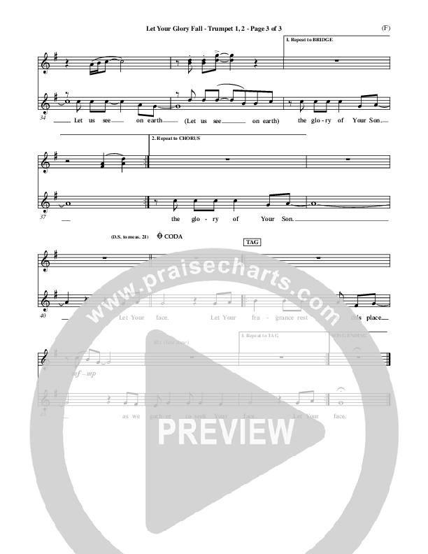 Let Your Glory Fall Trumpet 1,2 ()