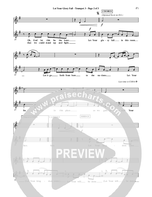 Let Your Glory Fall Trumpet 3 ()