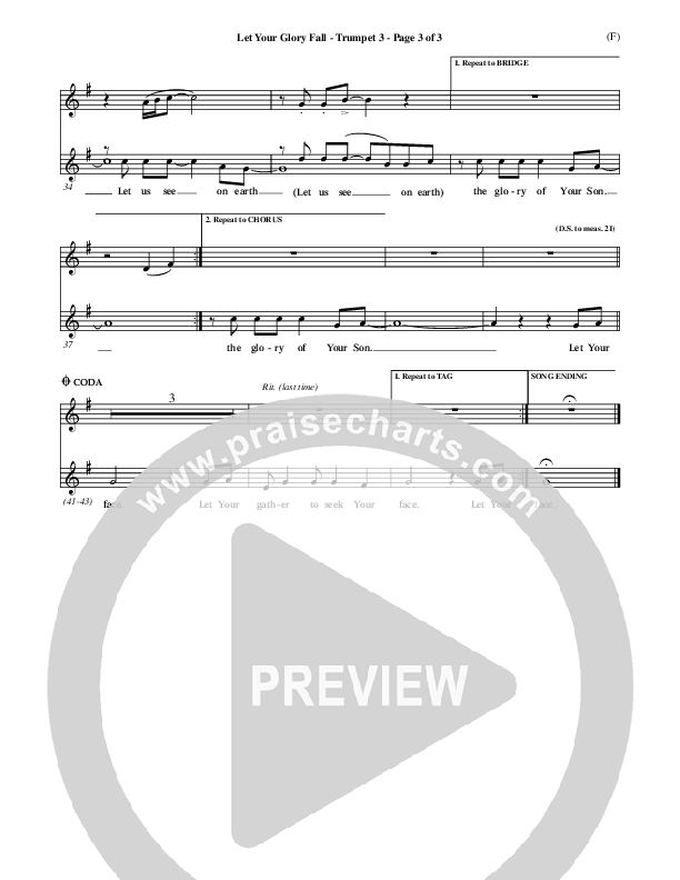 Let Your Glory Fall Trumpet 3 ()