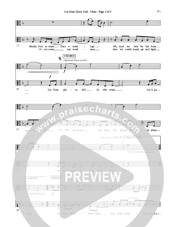 Let Your Glory Fall Viola ()