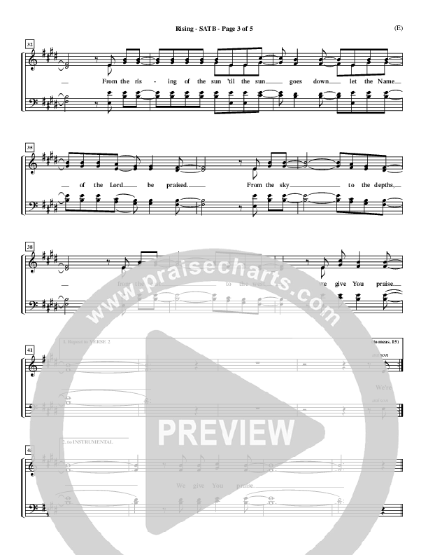 Rising Choir Vocals (SATB) (Paul Baloche)