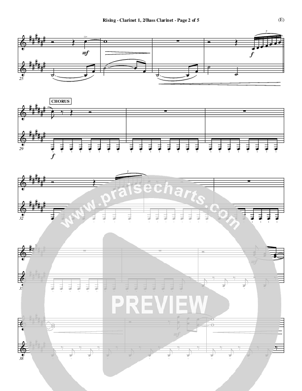 Rising Clarinet 1/2, Bass Clarinet (Paul Baloche)