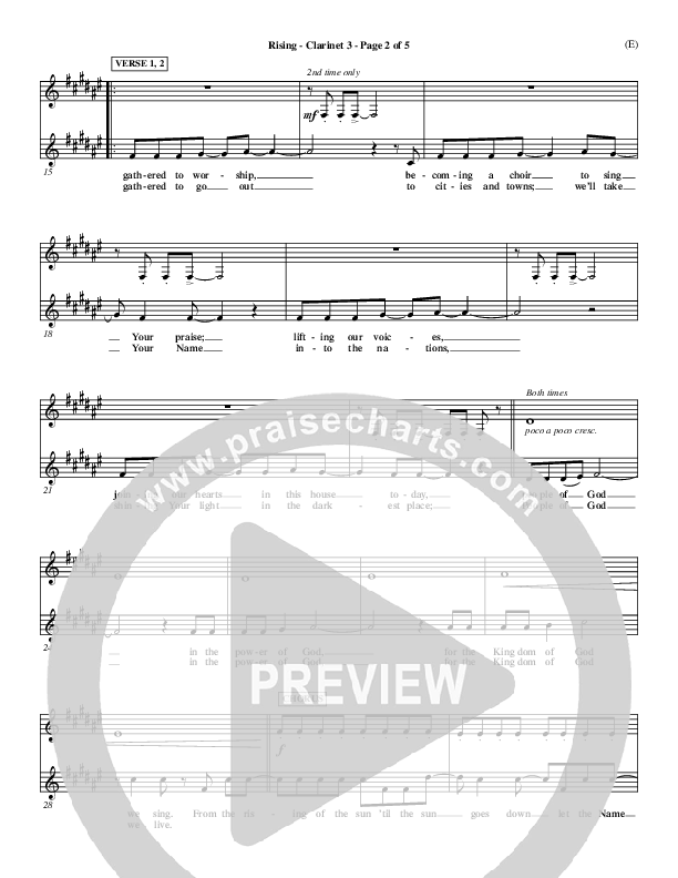 Rising Clarinet 3 (Paul Baloche)