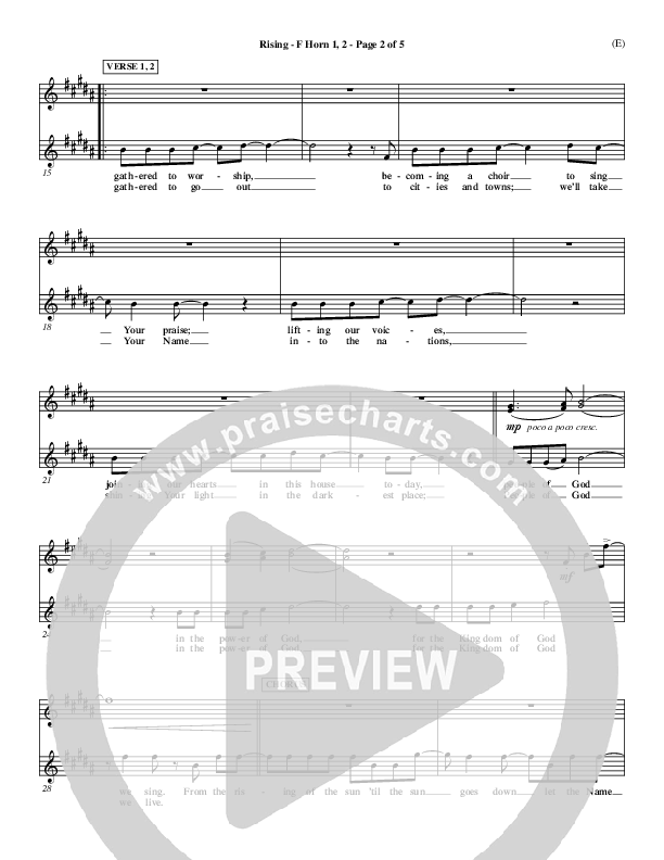 Rising French Horn 1/2 (Paul Baloche)