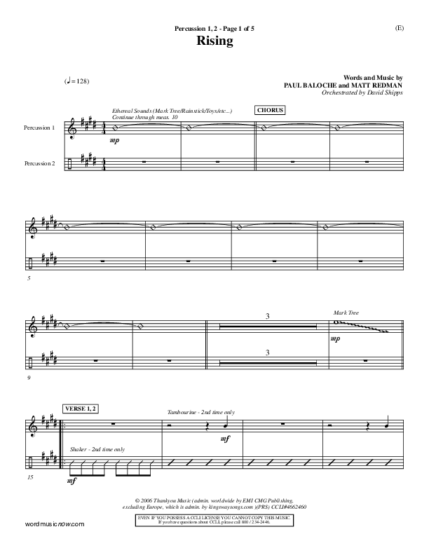 Rising Percussion 1/2 (Paul Baloche)