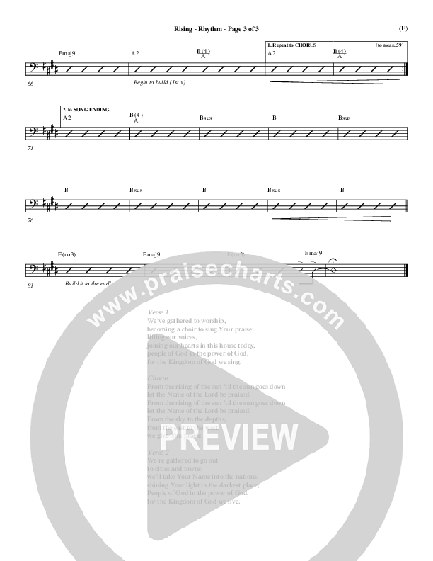 Rising Rhythm Chart (Paul Baloche)