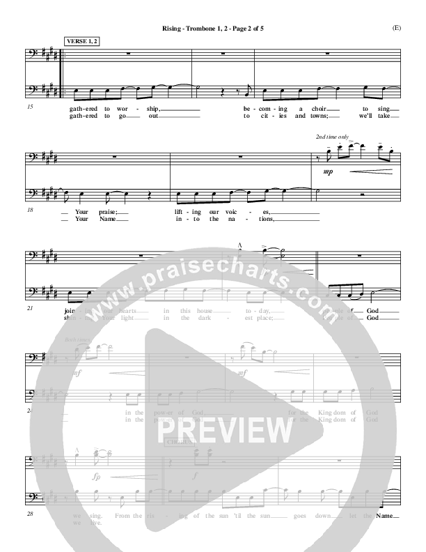 Rising Trombone 1/2 (Paul Baloche)