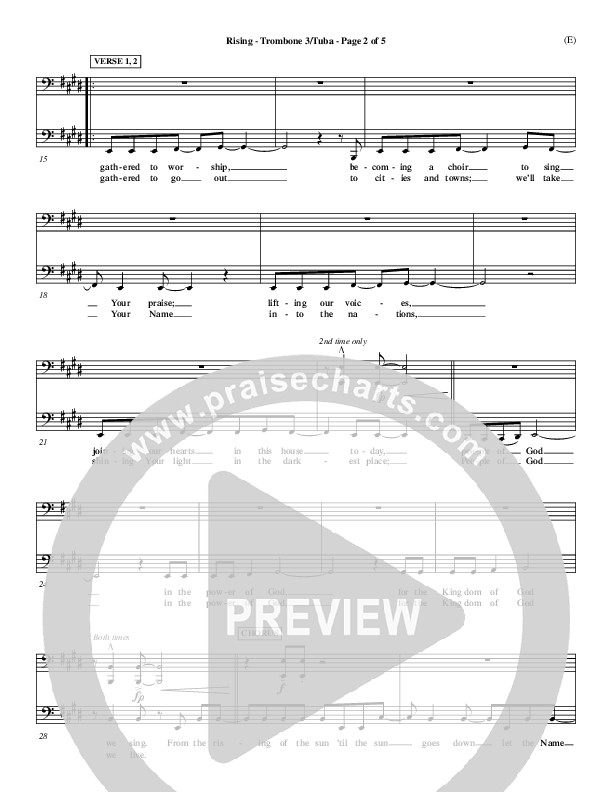 Rising Trombone 3/Tuba (Paul Baloche)