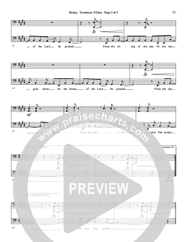 Rising Trombone 3/Tuba (Paul Baloche)