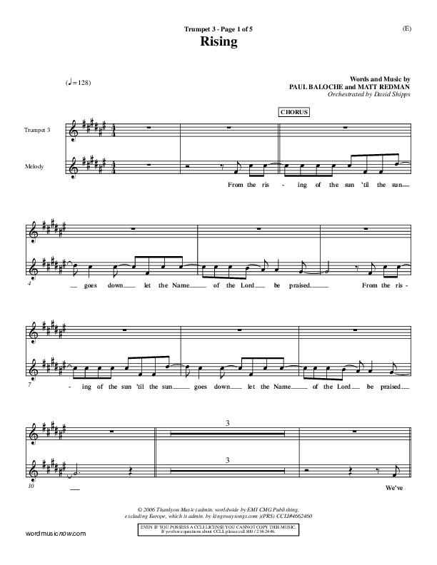 Rising Trumpet 3 (Paul Baloche)