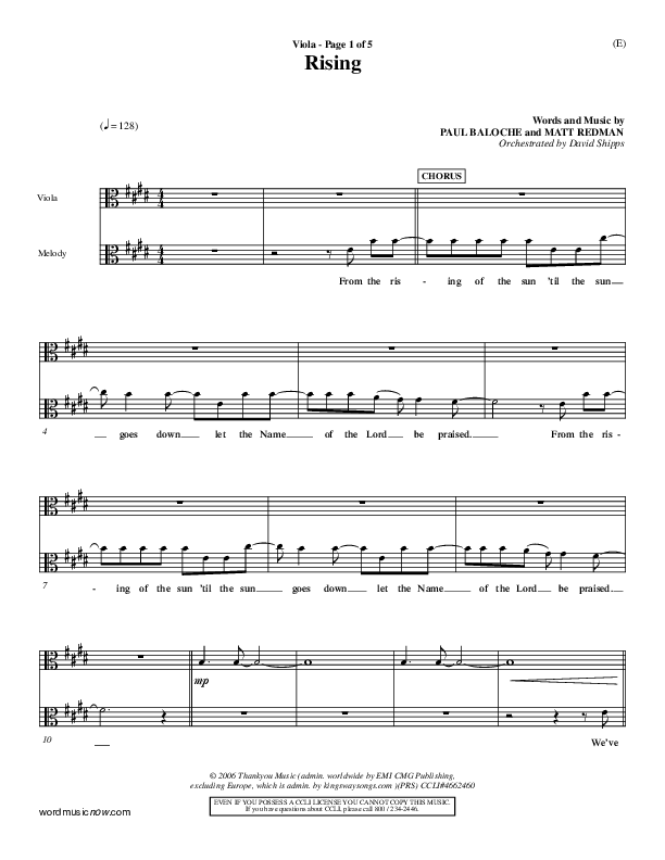 Rising Viola (Paul Baloche)