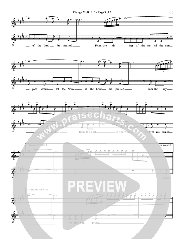 Rising Violin 1/2 (Paul Baloche)